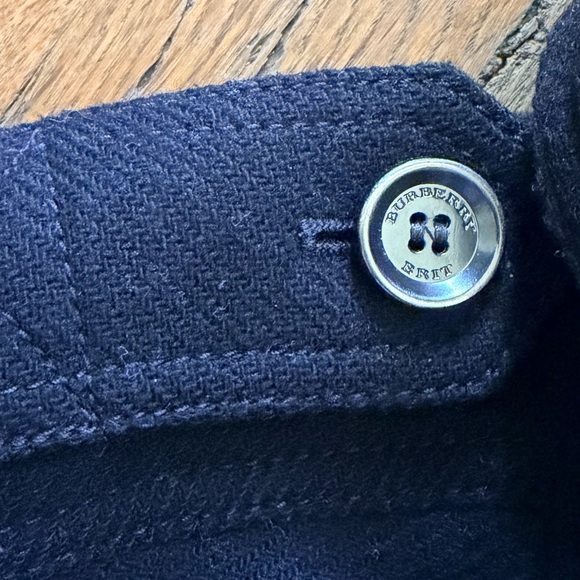 Burberry Brit Black Belted Wool Trench Coat Women’s Sz US10 - Picture 8 of 9